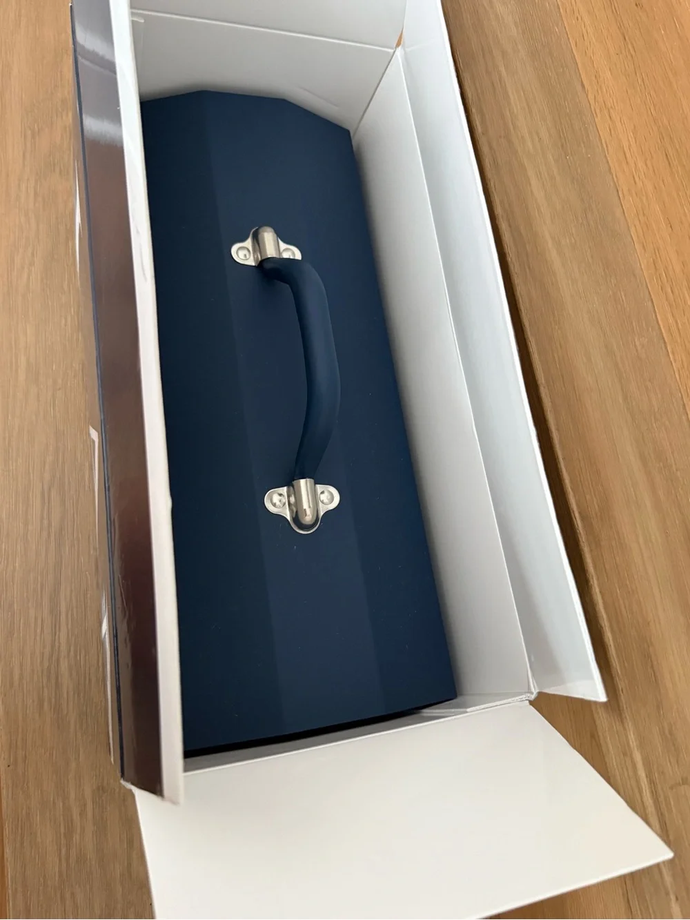 Lancome Navy Blue Makeup Train Case  Silver Hardware rare promo influencer item